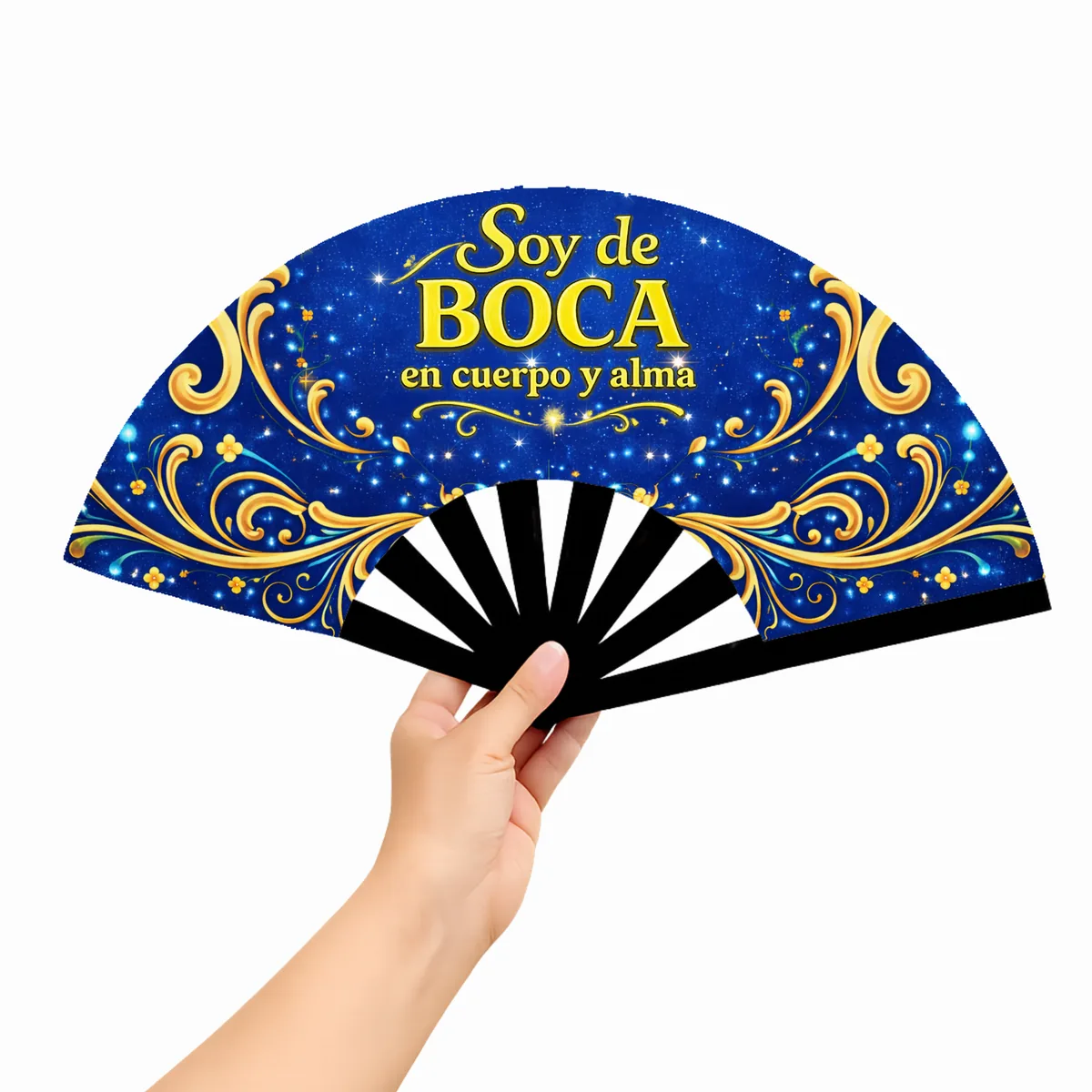 Abanico Fútbol Boca — fabricación propia fantastic plastik.