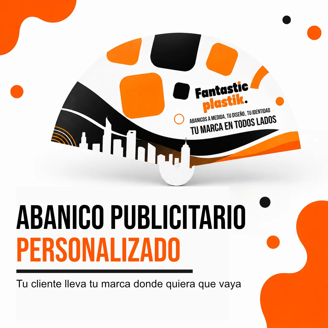 Abanico publicitario  personalizado (cartulina) — fabricación propia fantastic plastik.