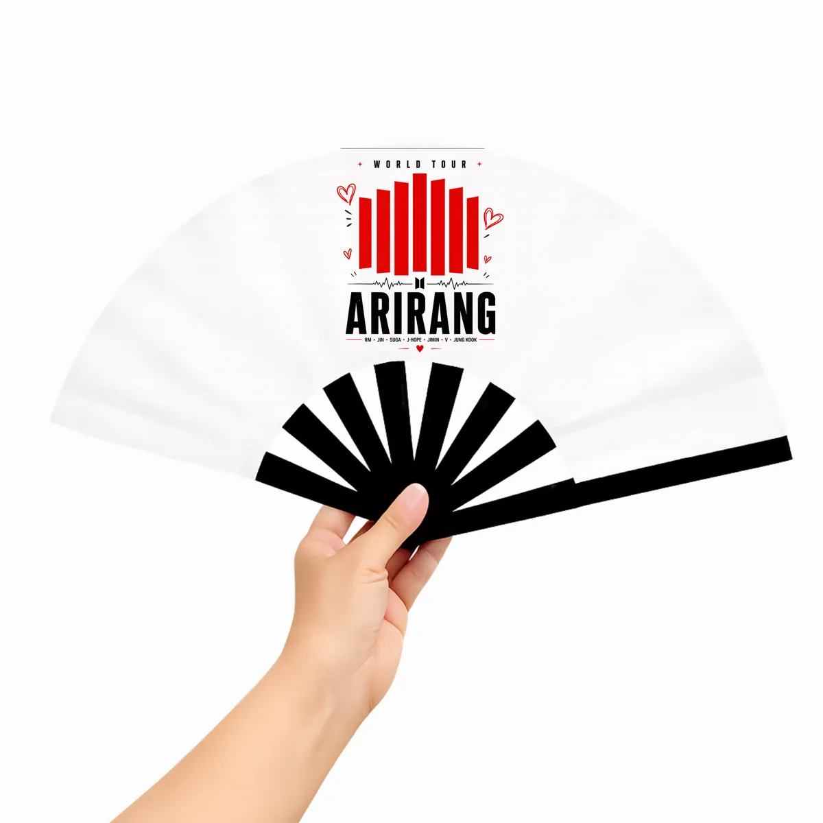 Abanico BTS Arirang — fabricación propia fantastic plastik.