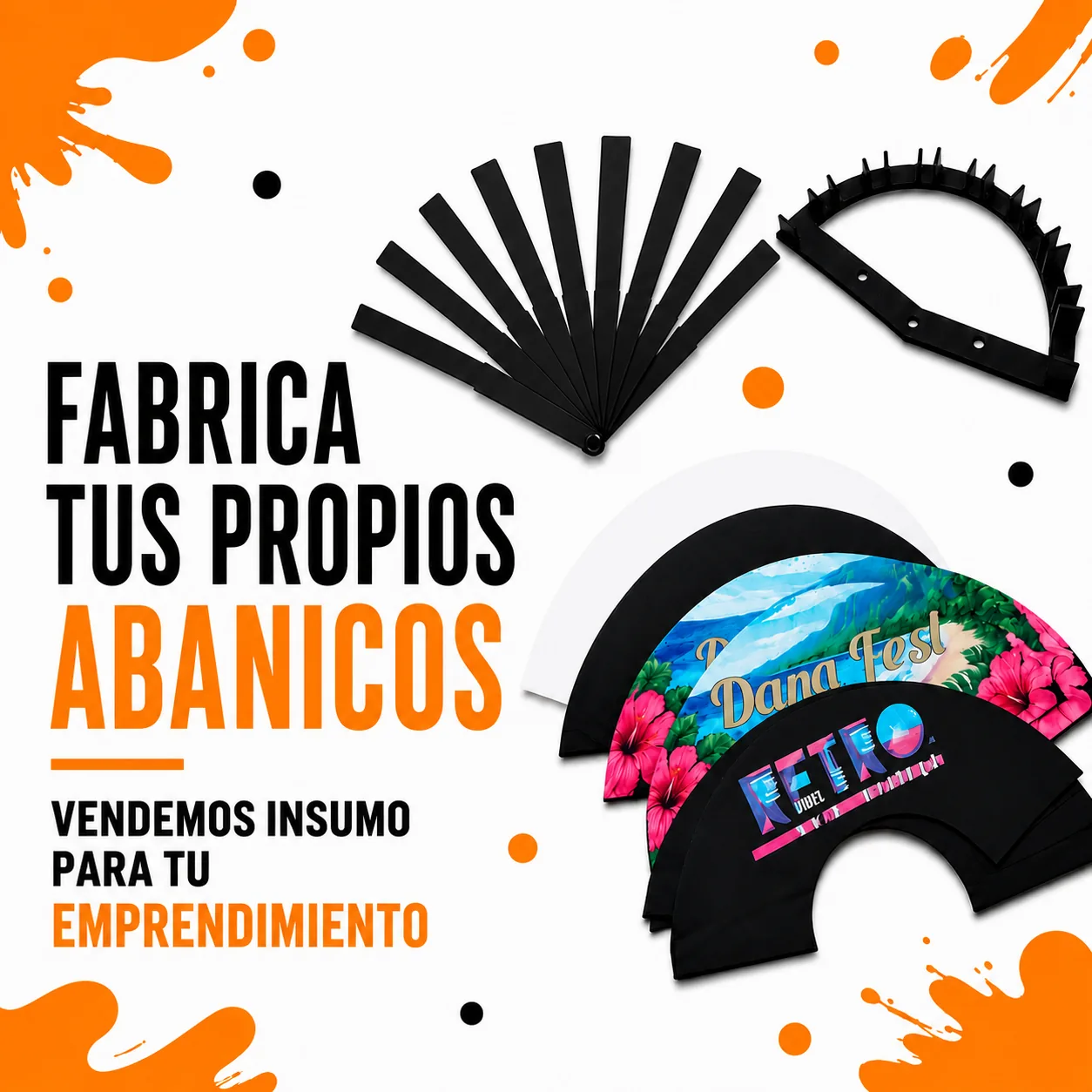Crea tu abanico insumos — fabricación propia fantastic plastik.